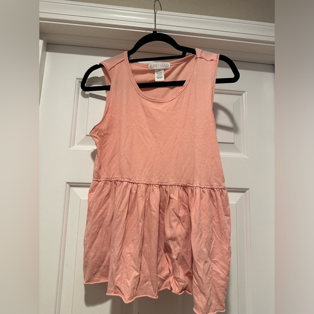 Planet Gold Peach Sleeveless Tank Top